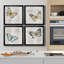 Carte postale papillon I - ensemble de 4 peintures sur toile encadrées-1094552945-1094552957