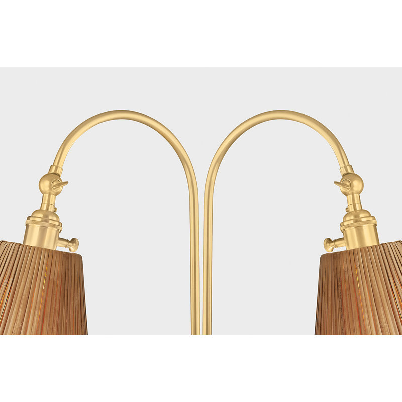 Lampe sur pied Ruthin en laiton vieilli
