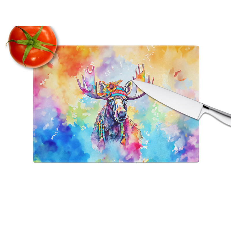 Planche à découper en verre Hippie Animal Moose