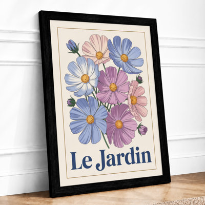 Cosmos Garden Botanical - Framed Print