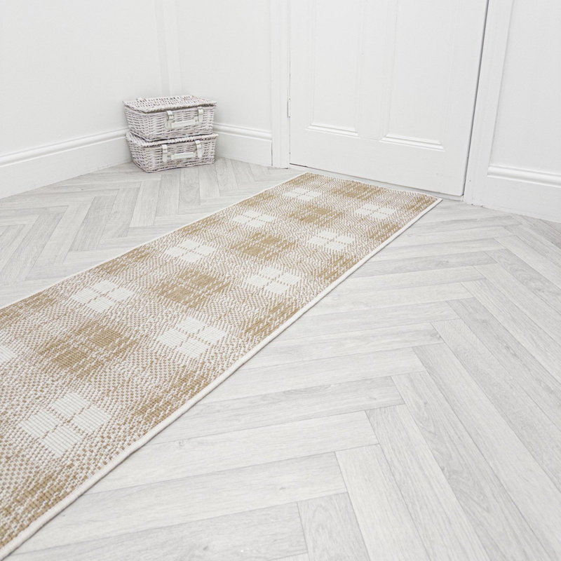 Runner Plaid Flatweave Area Rug, Runner 60 x 330 cm