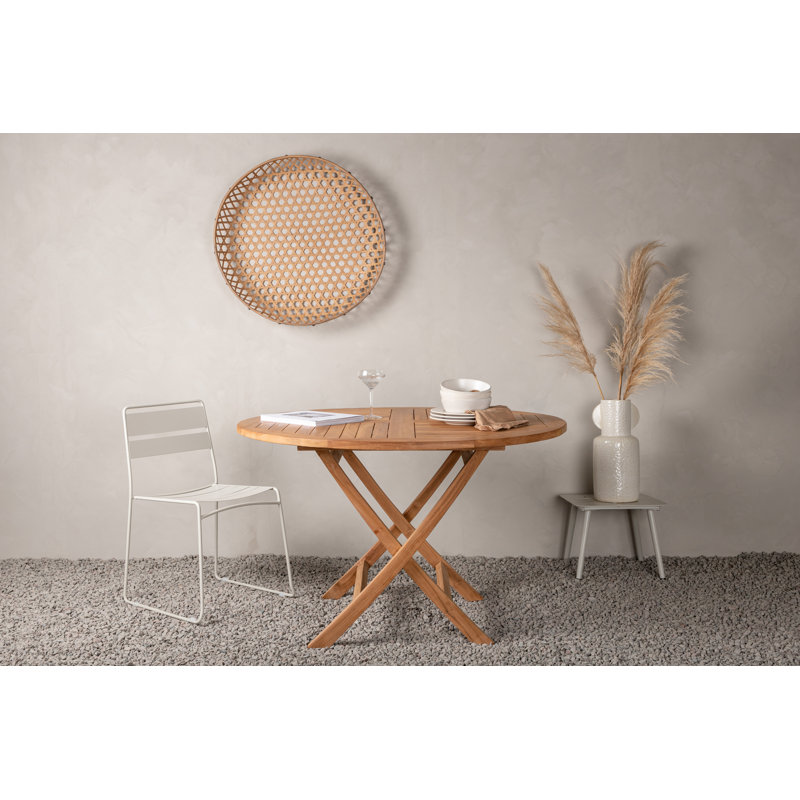 Bernhardine Round Outdoor Dining Table, 75cm H x 120cm L x 120cm D 