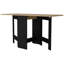Bureau de salle à manger pliable en noir et brun - compact pour un espace limité, rectangulaire, stable, support de 22 lb + pliant pour économiser de l'espace, construction, charge