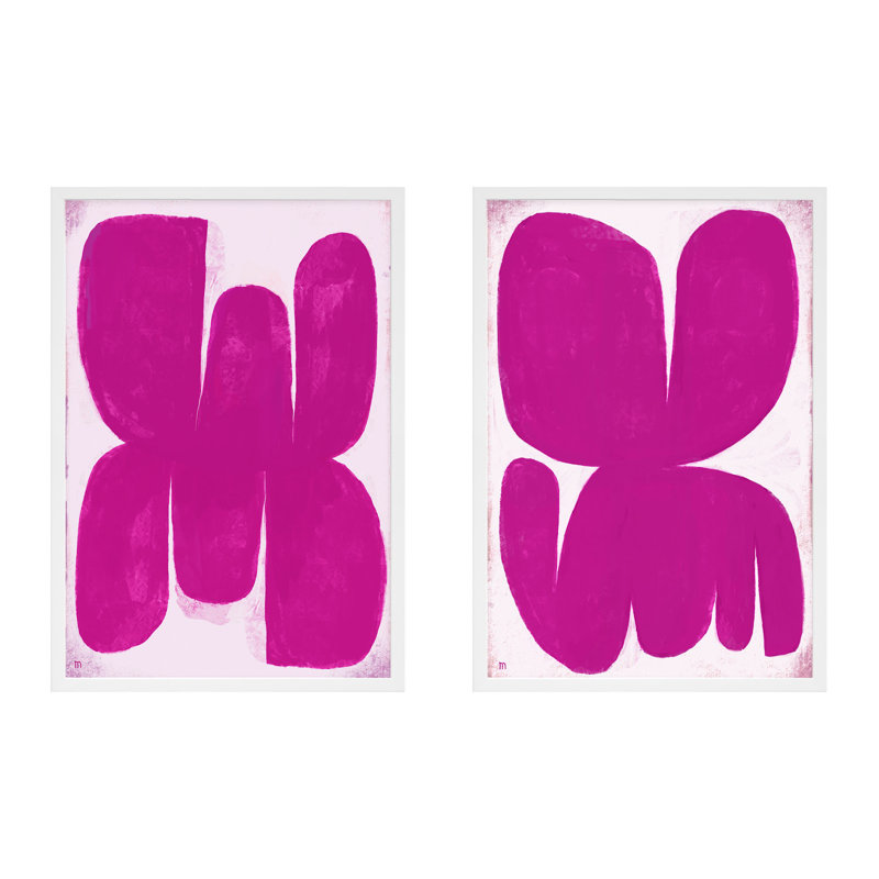 Calvon Butterfly. Ensemble de 2, art mural encadré par Studio, H 20 po x l 14 po x P 1,25 po, Blanc