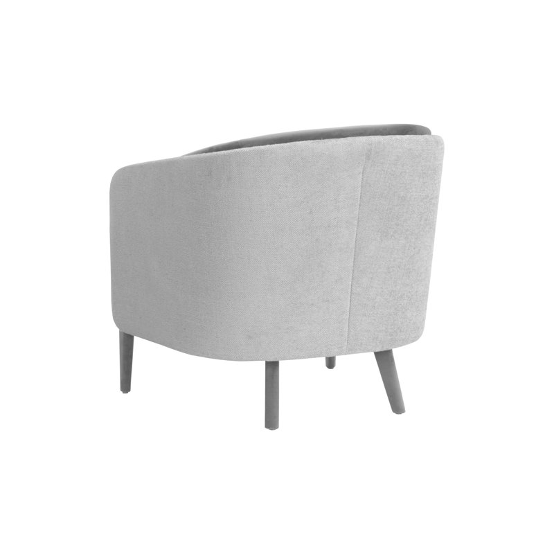 Erumiseh Lounge Chair, Gray, Gray Polyester