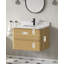Ensemble de meuble-lavabo mural 30 po avec plateau en pierre blanche Maxbano-115311628