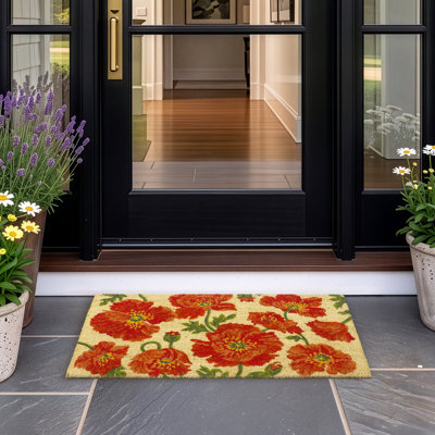 Red Poppies Outdoor Doormat