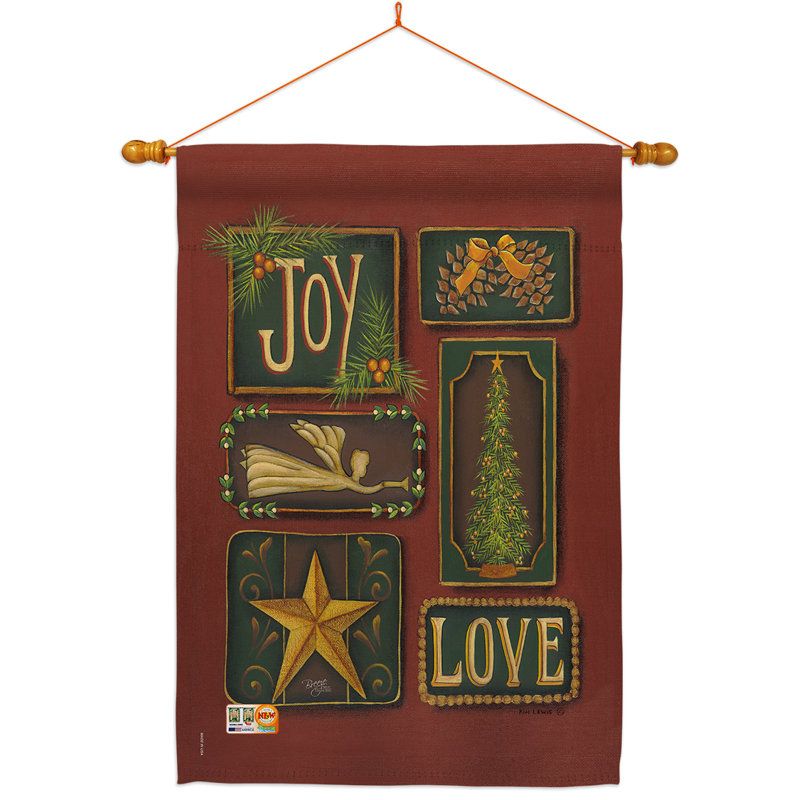 Ensemble de drapeaux en polyester 40 x 28 po Joy and Love