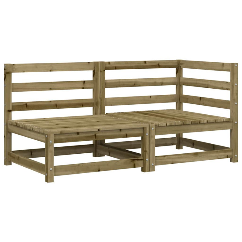 Senaida 140cm Wide Wood Patio Sofa