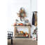 Décoration murale 12,5 po x 3 po x 37,5 po avec grille, 100% fer, teinte argentée rétro