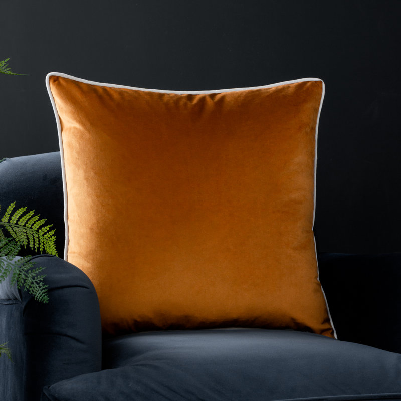 Meridian Square Cushion, Ginger/Ecru