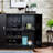 Chaz Server with Stemware Rack in Espresso,Dining cabinet,Buffet table,Credenza