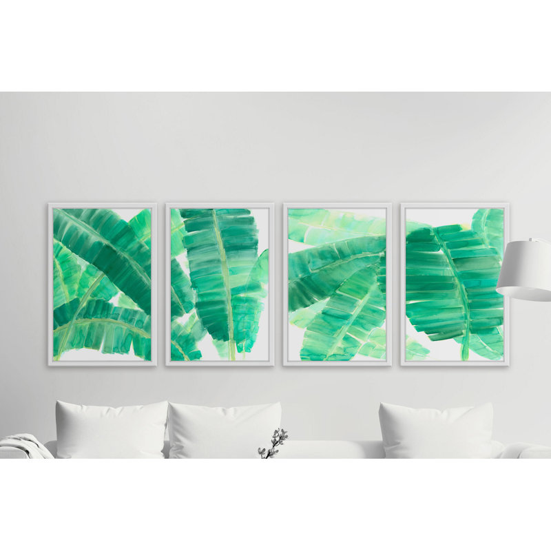 «New Orleans Quadrupych» par Marmont Hill - Ensemble de 4 reproductions de cadres photo sur papier, Cadre blanc
