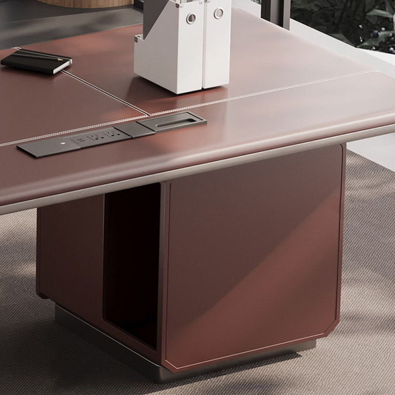 Stainless Steel Executive Desk, 29.53"H*86.61"W*31.5"D