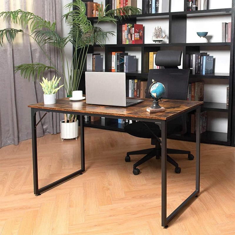 Bureau d'ordinateur, bureau pour le travail à domicile, poste de travail d'écriture de table d'ordinateur de style simple et moderne avec plateau de raccordement