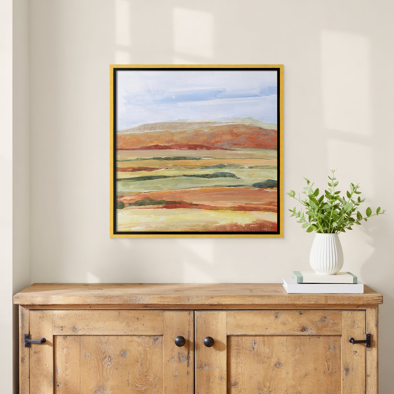 Sedona Magic Print by Sally Swatland, 17.5" H x 17.5" W x 2" D, Gold