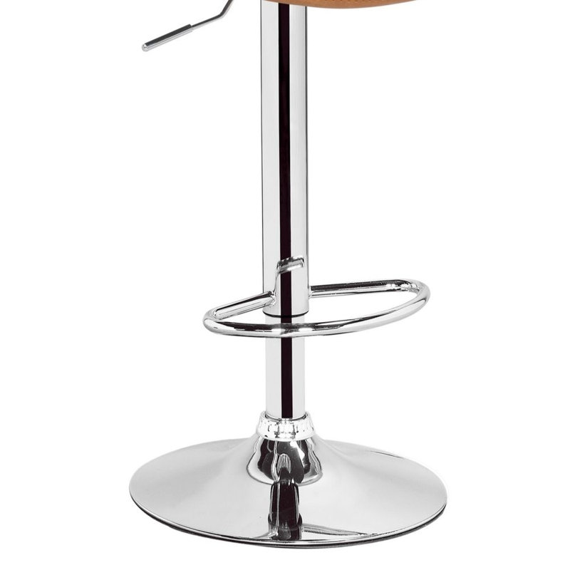 Hurrum Swivel Upholstered Adjustable Height Counter Stool with Metal Frame, Tan