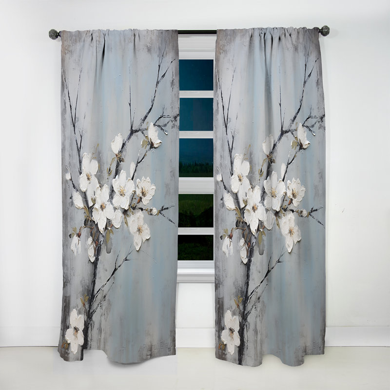 Rideau en velours traditionnel Cecina, L 52 po x L 63 po