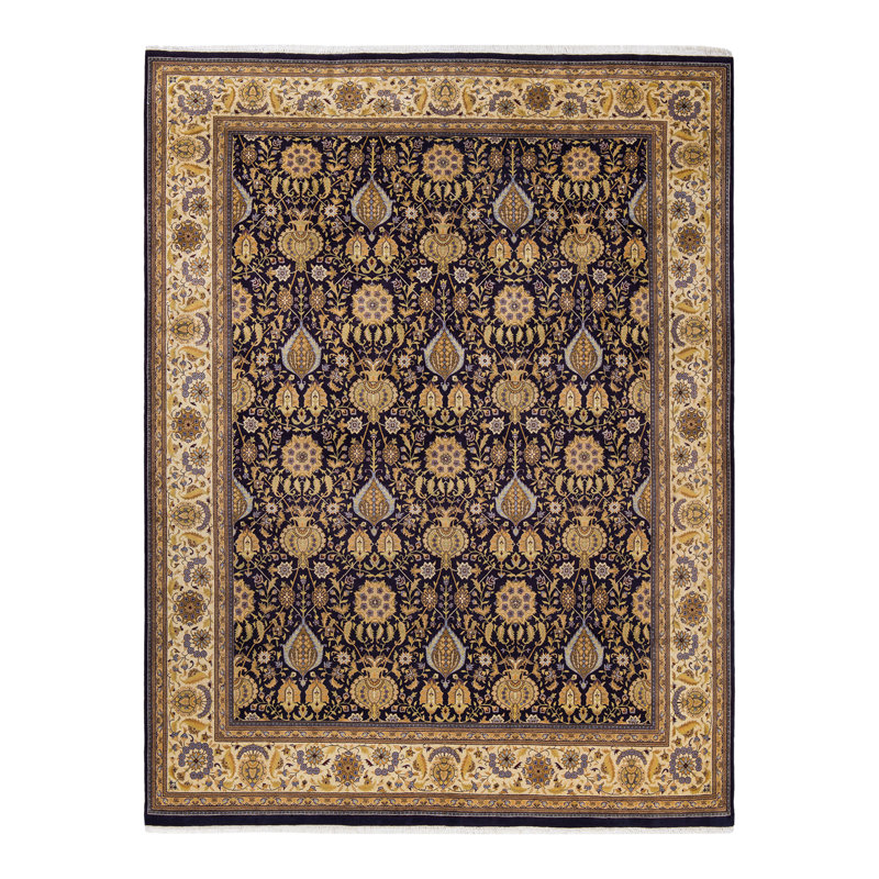 Tapis unique en laine noué à la main 8 pi x 10 pi 7 po Valme Mogul