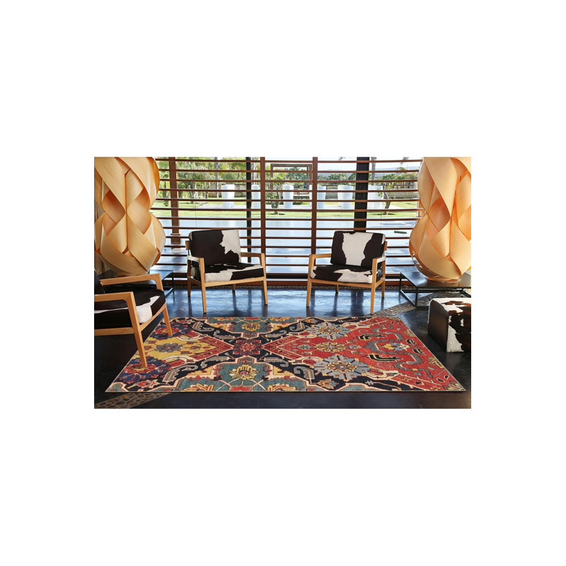 Starry Traditional Patterned Creative Woven Base Rug, Rectangle 3'3" x 4'11" Rug Pad Included