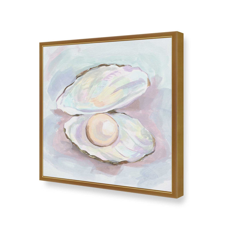 «Silent Opal II» par Melissa Wang, reproduction d'art, Impression sur cadre ouvert sans papier mat, H 12 po x l 12 po, Doré