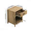 Table de chevet en bois avec tiroir et tablette ouverte, table de chevet moderne avec rangement, table de bout en bois pour chambre à coucher, salon ou appartement, finition naturelle, brun