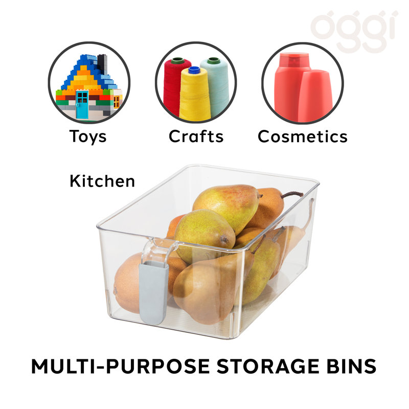 Large Clear BPA-Free Plastic Nesting Storage Bins Set