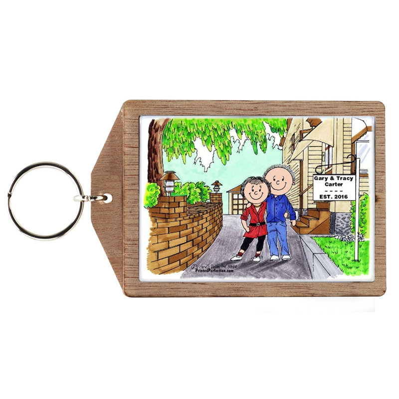 Porte-clés personnalisé New Home - Couple