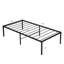 Structure de lit simple, structure de lit en métal robuste, assemblage rapide et facile, pas de bruit, Blacktwin-750324558-750324559