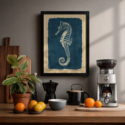 Seahorse Study Vintage - Framed Print