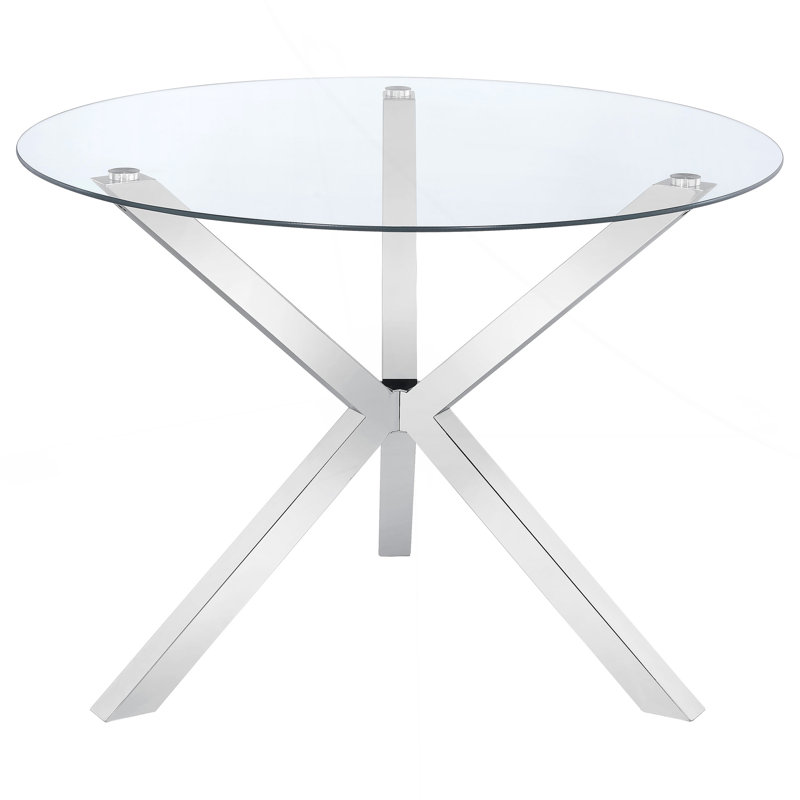 Isolde Chrome 41-inch Dining Table