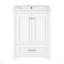 Meuble-lavabo 24 po avec lavabo en céramique, armoire de rangement autoportante moderne avec poignées argentées, portes à fermeture douce-2057148794