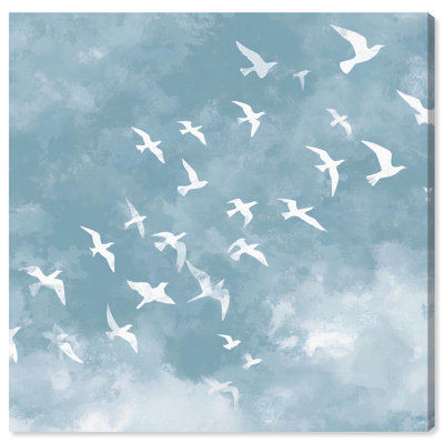 Décoration murale blanche sur toile par Art Remedy, 30 x 30
