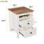 Commode d'appoint avec 2 tiroirs Shumel, table de chevet au design bien proportionné, table d'appoint avec lignes épurées-1437044466