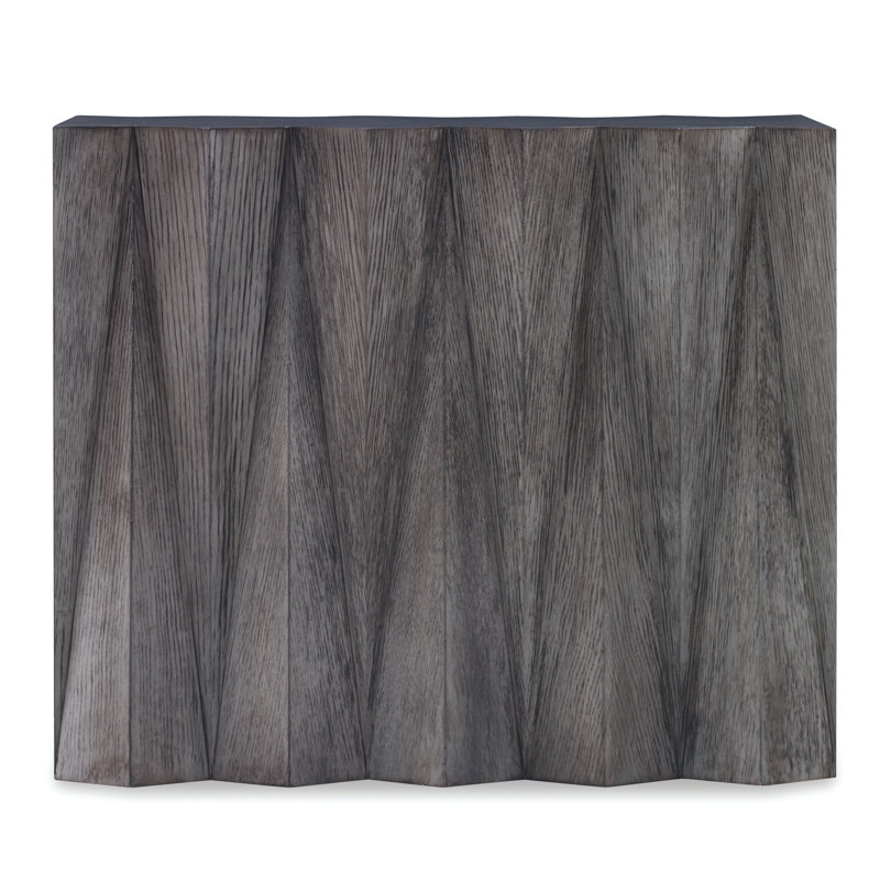 Accordion 40'' W Solid Wood Console Table, Steel