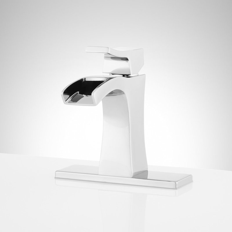 Vilamonte Single-Hole Waterfall Bathroom Faucet - Polished Nickel, Polished Nickel
