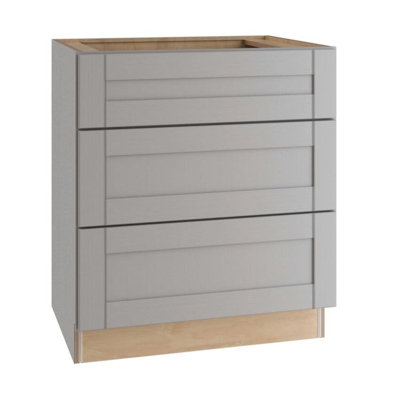 Meuble bas de cuisine à tiroirs Gallery Express Mercer, assemblé, 76,2 cm L x 61 cm P x 87,6 cm H, couleur nuage