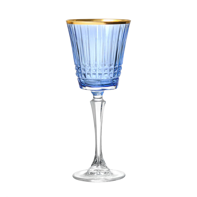 Ensemble de 4 verres à vin Cristine, Bleu