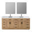 Ensemble de meuble-lavabo double l 84 po avec miroir Gavino-259083952