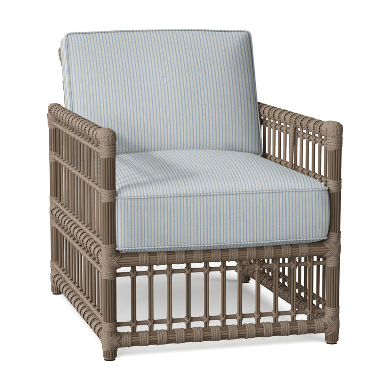 Newport Arm Chair with Cushions, Welt, Newport #66 Burlap, Tweed Toffee