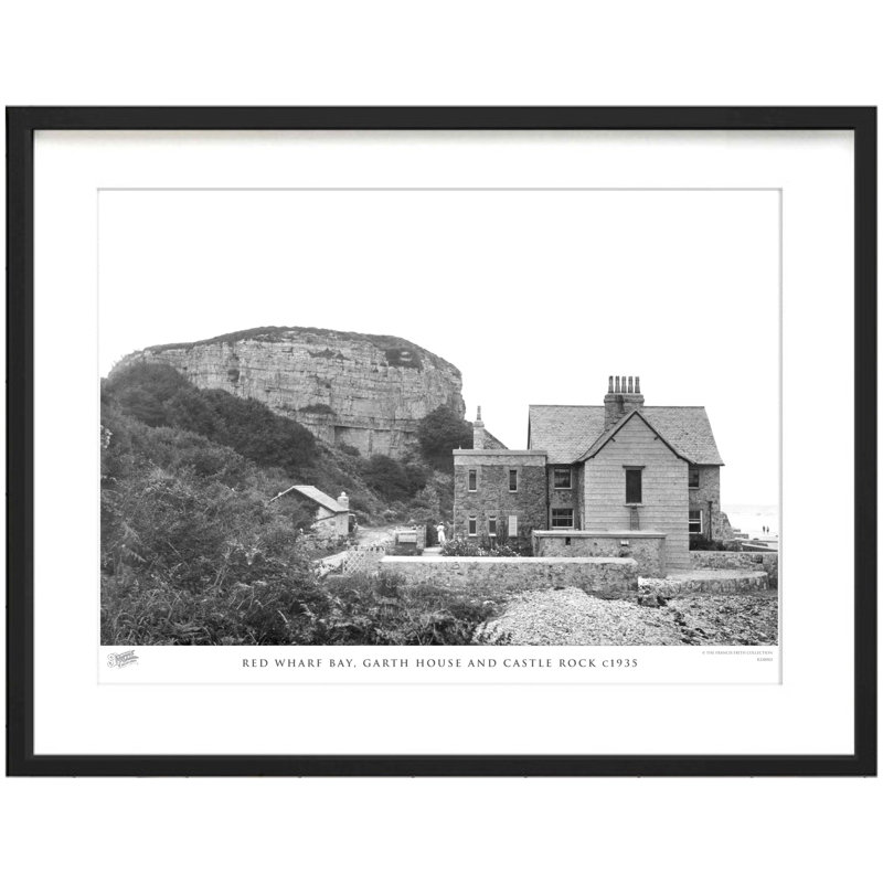 Red Wharf Bay, Garth House And Castle Rock C1935 by Francis Frith - Single Picture Frame Print, 45cm H x 60cm W x 2.3cm D