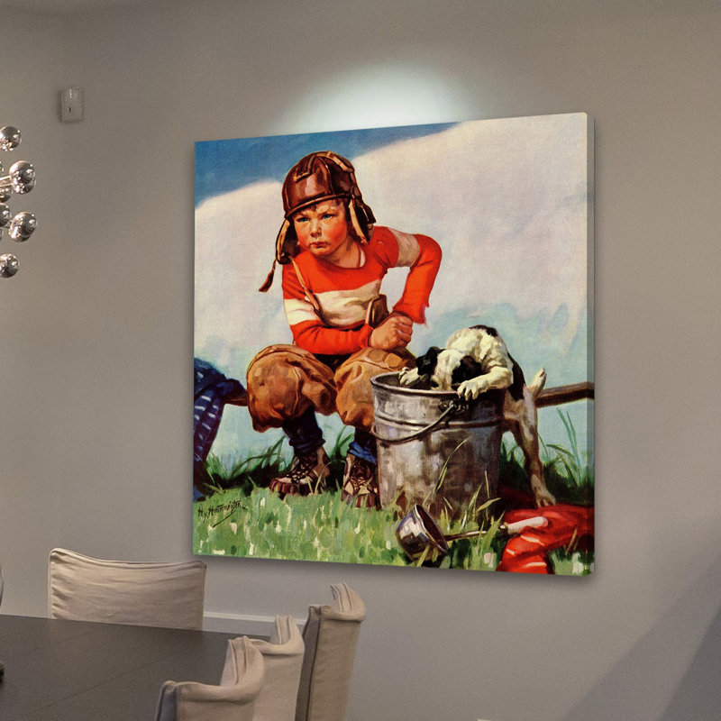 Young Pilot - Wrapped Canvas Print, 102cm H x 102cm W