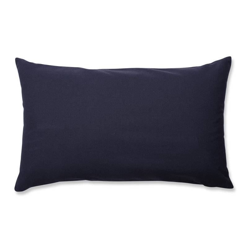 Coussin lombaire en coton à lignes graphiques