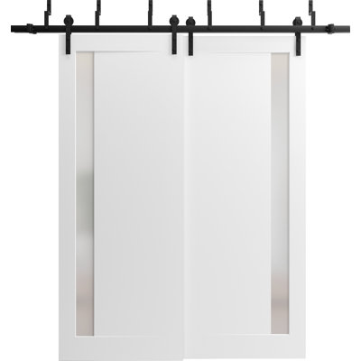 Planum Frosted Glass Sliding Closet Barn Bypass Doors