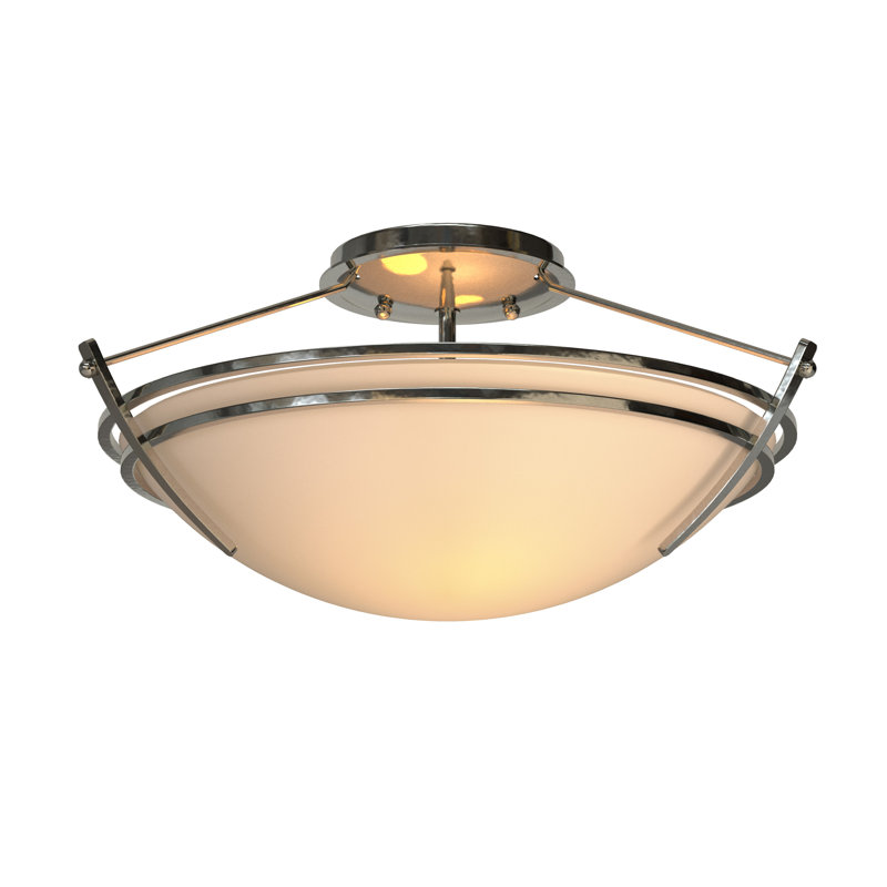 Plafonnier semi-encastré 16,4 po Tryne, Sable, Sterling