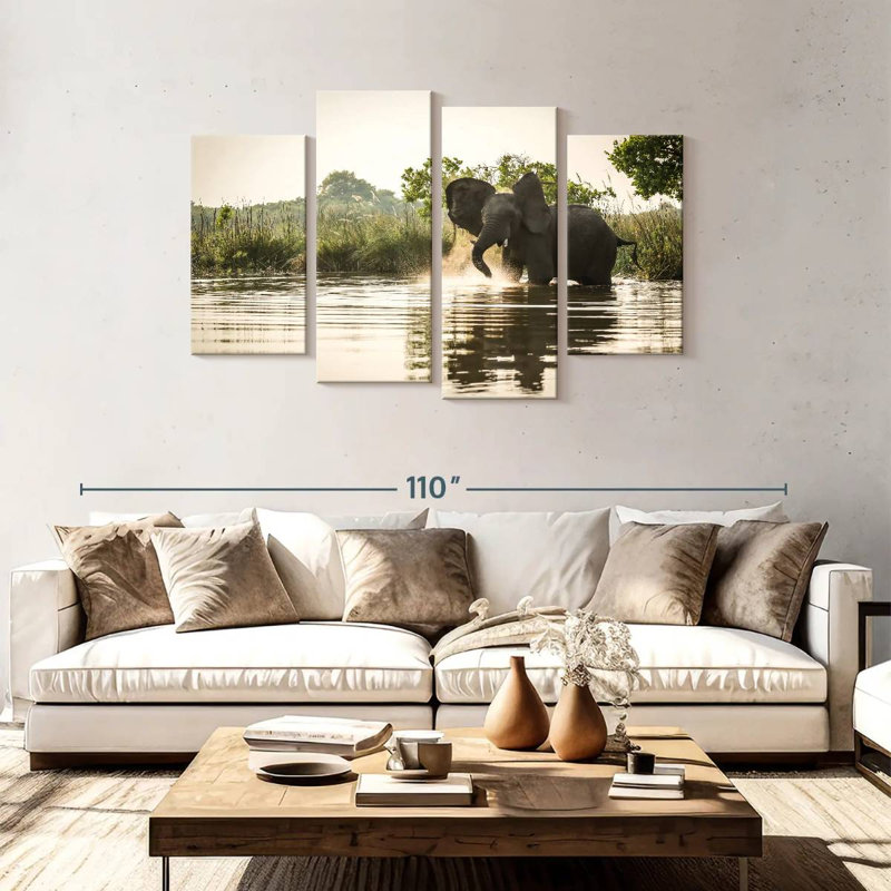 Brampt Elephant River Play, 48" H x 75" W