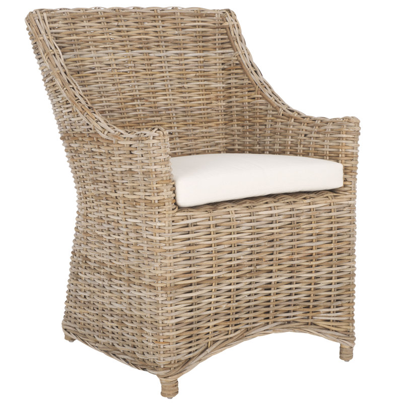 Fauteuil Willow, Naturel brut / blanc