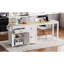 74.5" Kitchen Island with Extendable Dining Table & Spice Rack-2055103995