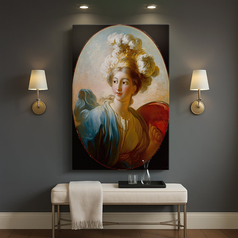 La déesse Minerva - galerie tendue sur toile par Jean-Honoré Fragonard, 40 po x 60 po