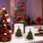 Holiday Tree Battery Operated LED Glass Candles with Moving Flame - 2 Piece